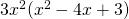 3x^2(x^2-4x+3)